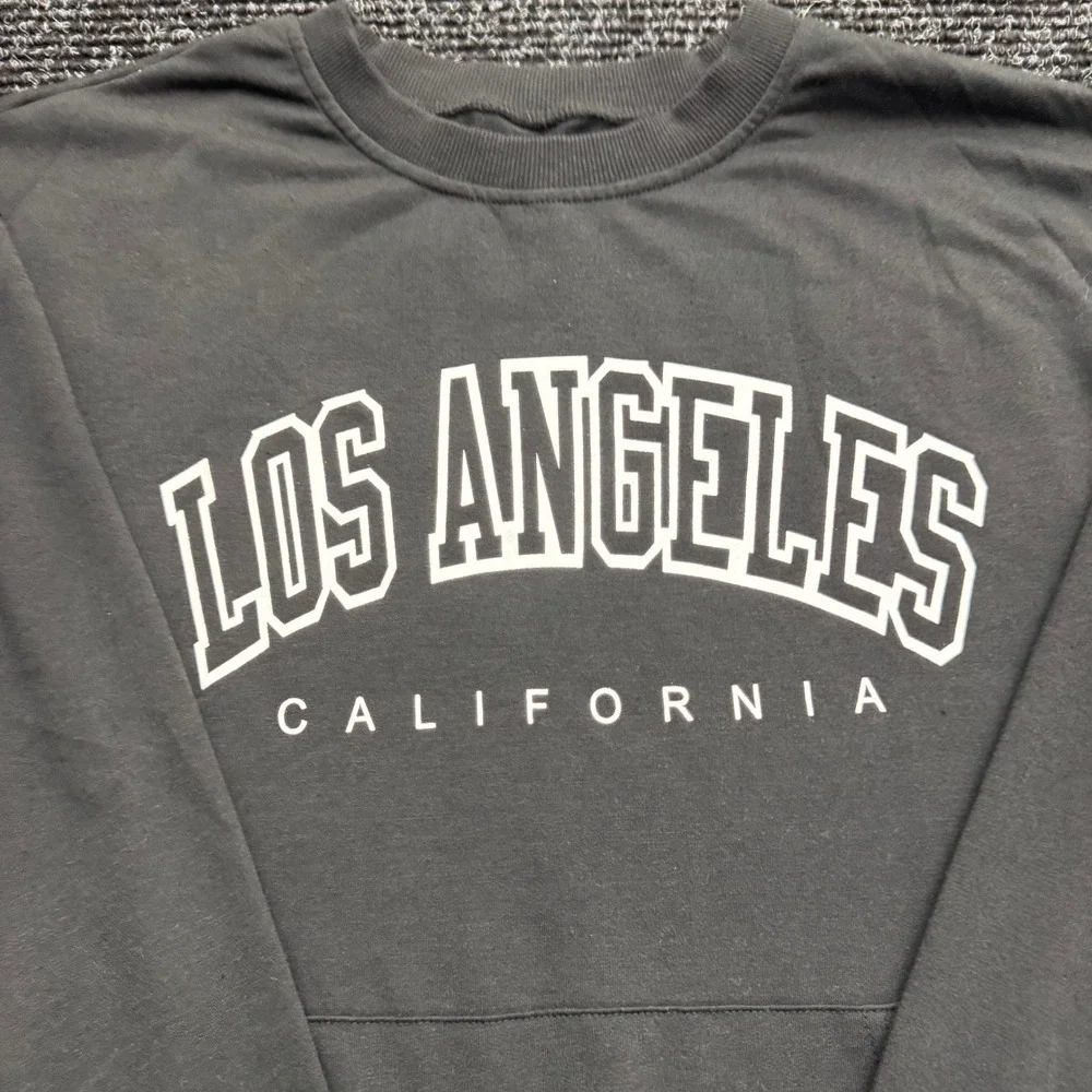 Los Angeles California Graphic Sweatshirt‎ Charcoal Gray Crewneck Pullover XL